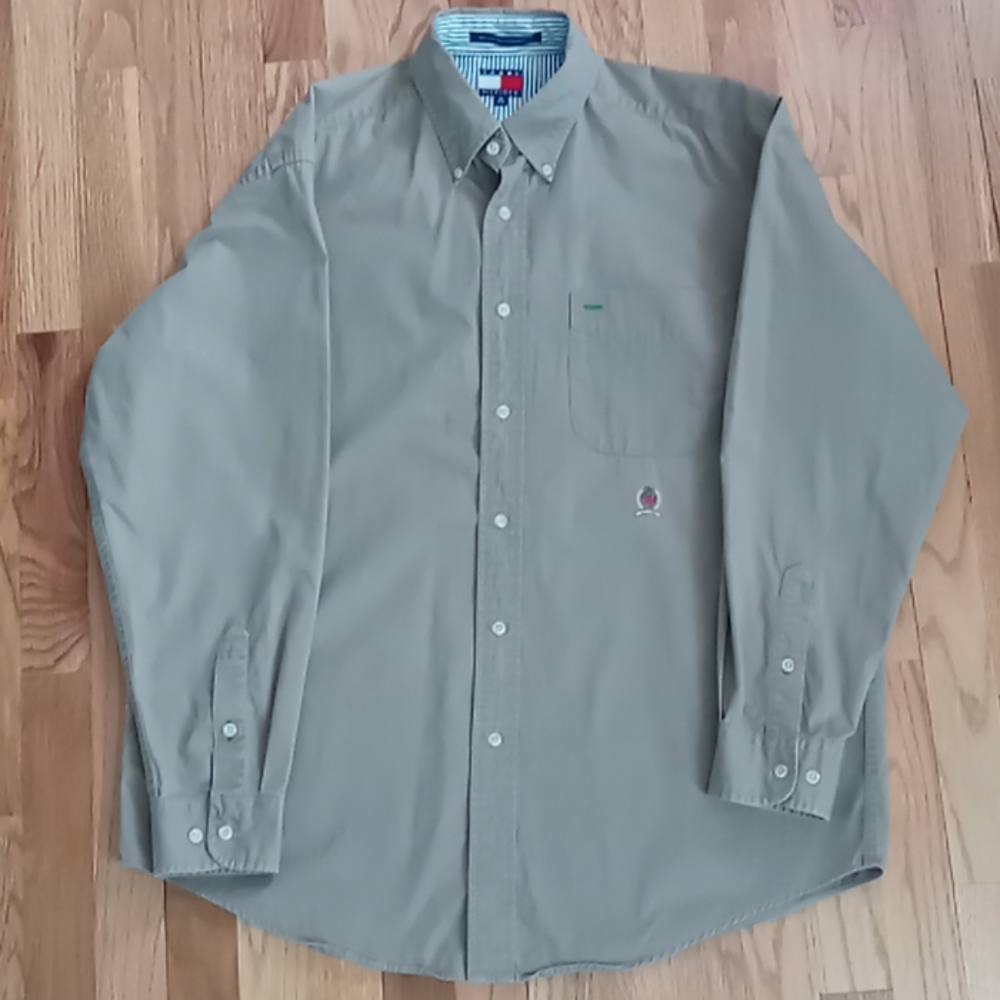 Tommy Hilfiger Khaki Safari Button Down Shirt